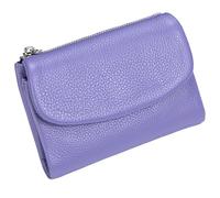 Générique Unisex Pebble Leather Wallet, Short Genuine Leather Purse for Coins and Cards, Multicolor Clutch for Women, Small Compact Bifold Pocket Purse, Unisex Wallet (Pink Purple)