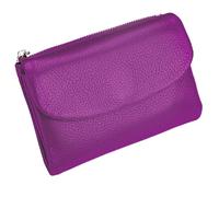 Générique Unisex Pebble Leather Wallet, Short Genuine Leather Purse for Coins and Cards, Multicolor Clutch for Women, Small Compact Bifold Pocket Purse, Unisex Wallet (Bright Purple)