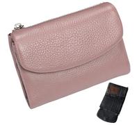 Générique Unisex Pebble Leather Wallet,Short Leather Purse for Coins and Cards,Natural Stone Texture Small Purse with Zippered Pockets
