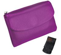 Générique Unisex Pebble Leather Wallet,Short Leather Purse for Coins and Cards,Natural Stone Texture Small Purse with Zippered Pockets