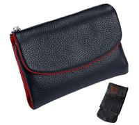 Générique Unisex Pebble Leather Wallet,Short Leather Purse for Coins and Cards,Natural Stone Texture Small Purse with Zippered Pockets