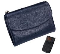 Générique Unisex Pebble Leather Wallet,Short Leather Purse for Coins and Cards,Natural Stone Texture Small Purse with Zippered Pockets