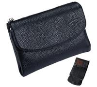 Générique Unisex Pebble Leather Wallet,Short Leather Purse for Coins and Cards,Natural Stone Texture Small Purse with Zippered Pockets