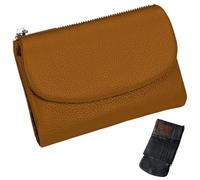 Générique Unisex Pebble Leather Wallet,Short Leather Purse for Coins and Cards,Natural Stone Texture Small Purse with Zippered Pockets
