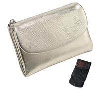 Générique Unisex Pebble Leather Wallet,Short Leather Purse for Coins and Cards,Natural Stone Texture Small Purse with Zippered Pockets