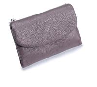 Générique Unisex Pebble Leather Wallet,Short Slim Soft Genuine Leather Purse with Credit Card Holder & Cash Slots,Small Compact Bifold Pocket Purse Multicolor, for Men & Women (Taro Purple)