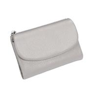 Générique Unisex Pebble Leather Wallet, Small Wallets for Women, Genuine Leather Coin and Card Wallet, Unisex Clutch Bags (Grayish White)