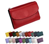 Générique Unisex Pebble Leather Wallet - Small Wallets for Women, Short Genuine Leather Purse for Coins and Cards, Multicolor Clutch for Women, Card Holder & Coin Purse (#15)