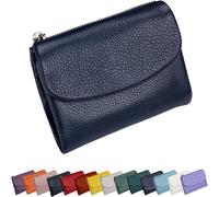 Générique Unisex Pebble Leather Wallet,Small Wallets for Women, Small Compact Bifold Pocket Purse with Credit Card Holder, Unisex Clutch Bags, Can Hold Coins, Id Cards (Blue-B)