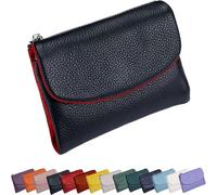 Générique Unisex Pebble Leather Wallet,Small Wallets for Women, Small Compact Bifold Pocket Purse with Credit Card Holder, Unisex Clutch Bags, Can Hold Coins, Id Cards (Black-B)
