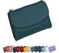 Générique Unisex Pebble Leather Wallet,Small Wallets for Women, Small Compact Bifold Pocket Purse with Credit Card Holder, Unisex Clutch Bags, Can Hold Coins, Id Cards (Green-B)