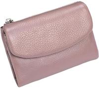 Générique Unisex Pebble Leather Wallet, Small Wallets for Women, Women's Genuine Leather Coin Purse with Credit Card Holder, Small Compact Bifold Pocket Purse Multicolor, for Men & Women (Pink)