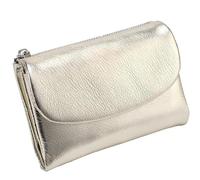 Générique Unisex Pebble Leather Wallet, Small Wallets for Women, Women's Genuine Leather Coin Purse with Credit Card Holder, Small Compact Bifold Pocket Purse Multicolor, for Men & Women (Gold)
