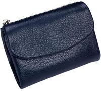 Générique Unisex Pebble Leather Wallet, Small Wallets for Women, Women's Genuine Leather Coin Purse with Credit Card Holder, Small Compact Bifold Pocket Purse Multicolor, for Men & Women (Dark Blue)