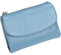 Générique Unisex Pebble Leather Wallet, Small Wallets for Women, Women's Genuine Leather Coin Purse with Credit Card Holder, Small Compact Bifold Pocket Purse Multicolor, for Men & Women (Blue)