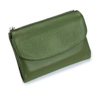 Générique Unisex Pebble Leather Wallet, Unisex Soft Pebble Leather Wallet, Women Clutch Bags, Can Hold Coins, Id Cards (Olive Green)