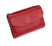Générique Unisex Pebble Leather Wallet, Unisex Soft Pebble Leather Wallet, Women Clutch Bags, Can Hold Coins, Id Cards (Bright Red)
