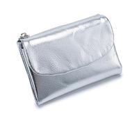 Générique Unisex Pebble Leather Wallet, Unisex Soft Pebble Leather Wallet, Women Clutch Bags, Can Hold Coins, Id Cards (Silver)