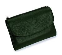 Générique Unisex Pebble Leather Wallet, Unisex Soft Pebble Leather Wallet, Women Clutch Bags, Can Hold Coins, Id Cards (Dark Green)