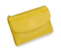 Générique Unisex Pebble Leather Wallet, Unisex Soft Pebble Leather Wallet, Women Clutch Bags, Can Hold Coins, Id Cards (Yellow)