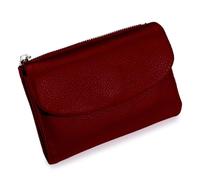 Générique Unisex Pebble Leather Wallet, Unisex Soft Pebble Leather Wallet, Women Clutch Bags, Can Hold Coins, Id Cards (Dark Red)