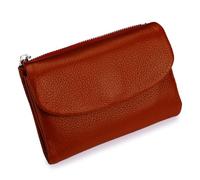 Générique Unisex Pebble Leather Wallet, Unisex Soft Pebble Leather Wallet, Women Clutch Bags, Can Hold Coins, Id Cards (Brick Red)