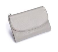 Générique Unisex Pebble Leather Wallet, Unisex Soft Pebble Leather Wallet, Women Clutch Bags, Can Hold Coins, Id Cards (Gray-White)