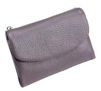 Générique Unisex Pebble Leather Wallet, Women's Genuine Leather Coin Purse with Credit Card Holder, Coin Holder & Cash Slots (Purple)