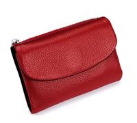 Générique Unisex Pebble Real Leather RFID Wallet, Unisex Pebble Leather Wallet, Zipper Wallets for Men, Short GenuineLeather Purse for Coins and Cards, Small Compact Bifold Pocket Purse (One-19)