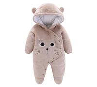Générique Unisexe BB Grenouillres Combinaison Barboteuses garçons Filles Barboteuse Une pièce Longues Capuche Automne Bebe Hiver Enfant Deguisement Chic Manteau pour Garcon 9-12 Mois