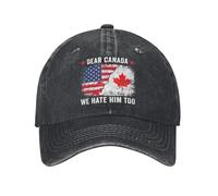 Générique Unisexes Cher Canada Nous Le détestons Aussi Casquette de Baseball lavée Casquette de Soleil Décontractée Chapeau de Camionneur Couple d’été Femmes randonneurs Pêche Casquettes de Baseball