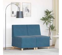 Générique Unité de Sofa Modulaire sans Accoudoirs 2 pcs Bleu,Meubles,Canapés-3399758