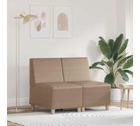 Générique Unité de Sofa Modulaire sans Accoudoirs 2 pcs Cappuccino,Meubles,Canapés-3399773
