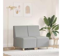Générique Unité de Sofa Modulaire sans Accoudoirs 2 pcs Gris Nuage,Meubles,Canapés-3399757