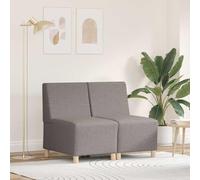 Générique Unité de Sofa Modulaire sans Accoudoirs 2 pcs Taupe,Meubles,Canapés-3399754