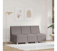 Générique Unité de Sofa Modulaire sans Accoudoirs 3 pcs Taupe,Meubles,Canapés-3399798