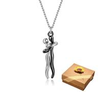 Générique Unity Necklace, Human Unity Necklace, Hug Necklace Adjustable Length, Embrace Couple Pendant for Women and Men (F)