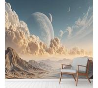 Générique Univers Ciel Étoilé PlanèteAdhesif Papier Peint,Science Fiction TrippyMurale,Nature PaysageVinyle Resistant a l'eau poster Wallpaper Pour Meuble Chambre, Salon Décoration Mural 250 x 175 cm