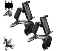 Générique Universal 360°Dashboard Phone Holder, Unirexa Phone Holder, Rock-Solid Grip, No Suction, No Sticky Residue, Folds Down, for Steering Wheel & Sun Visor (2pcs)