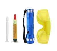 Générique Universal AC Leak Detector Kit, Automotive UV Light Flashlight, Professional Dye Diagnostic Tool, Accurate Refrigerant Repair Set for Car Systems