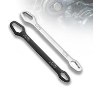 Générique Universal Double Ended Wrench, Double-Ended Torx Wrench, Self-Adjusting Multi-Tool Spanner (8-24mm / 5/16"-7/8"), Universal Self Adjusting (Black & Silver)