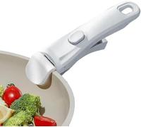Générique Universal Removable Handle for Pans, Mastrad Removable Handle, Detachable Handles for Heat Resistant Saucepan (250°C), Ergonomic Clamp Utensils to Support 10kg