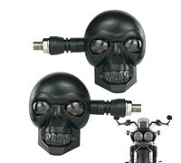 Générique Universal Skull Indicator - Motorcycle Signal Lamp for Travel | Abs with Aluminum Alloy Build, 12v Waterproof Black Light, Outdoor Camping Hiking Survival Accessory, Driveway Pathway