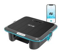 Générique (Upgrade 2026) Pleco SK02 Robot Piscine Skimmer Surface Solaire, Robot Surface Piscine sans Fil, Contrôle App, Sonde de Température, Skimmer Piscine Hors Sol Automatique 24/7, Gris Bleu