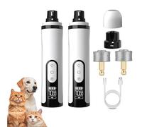 Générique Upgrade Heusom Silent Groom Pro Nail Grinder, Cordless with LED Light & 3 Speeds for Dogs and Cats, Dog Cat Nail Trimmer with Long-Lasting Battery for Thick Nails (2+2*Replacement Head)