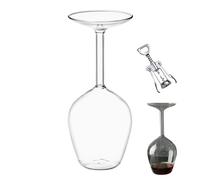 Générique Upside Down Wine Glass - Hand-Blown Lead-Free Glass with 14oz Capacity,Unique Inverted Design,for Anniversaries,Birthdays,Christmas & Parties (1PCS)