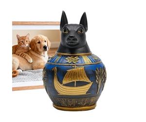 Générique Urne À Cendres De Chien,Jarre Égyptienne en Résine | Boîte À Cendres D Animal | pour Honorer Le Chagrin Et Chérir Les Souvenirs Précieux À La Maison Ou