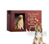 Générique Urne commémorative pour Chien - Cercueil de Cendres en Bois, récipient Souvenir avec Affichage d' | Souvenir Stockage préservation Honneur célébration sympathie Confort Famille