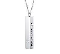 Générique Urne de crémation incrustée de Diamants, Bijoux de Barre pour Animaux de Compagnie, Collier de Cendres, conteneur créatif de Cendres d ' Animaux de Taille