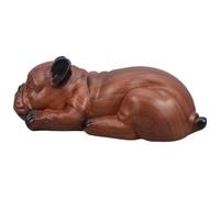 Générique Urne Funéraire en Résine de Chiot Endormi pour Cendres de Chien, Protection Sécurisée et Souvenir Délicat pour Respect et Mémoire